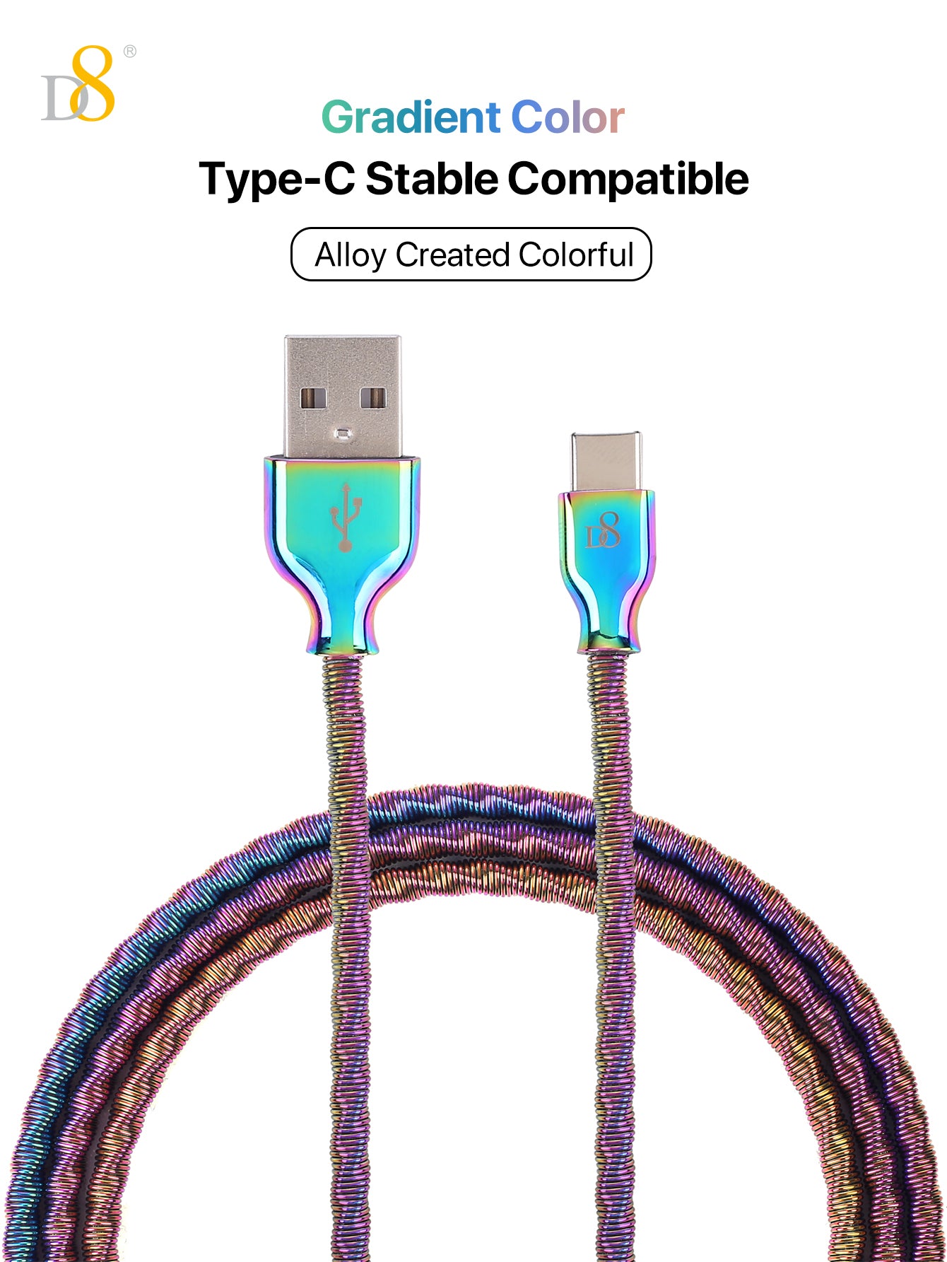 Dazzled Metal Type-C USB Cable - Fast Charging Fancy Color TC