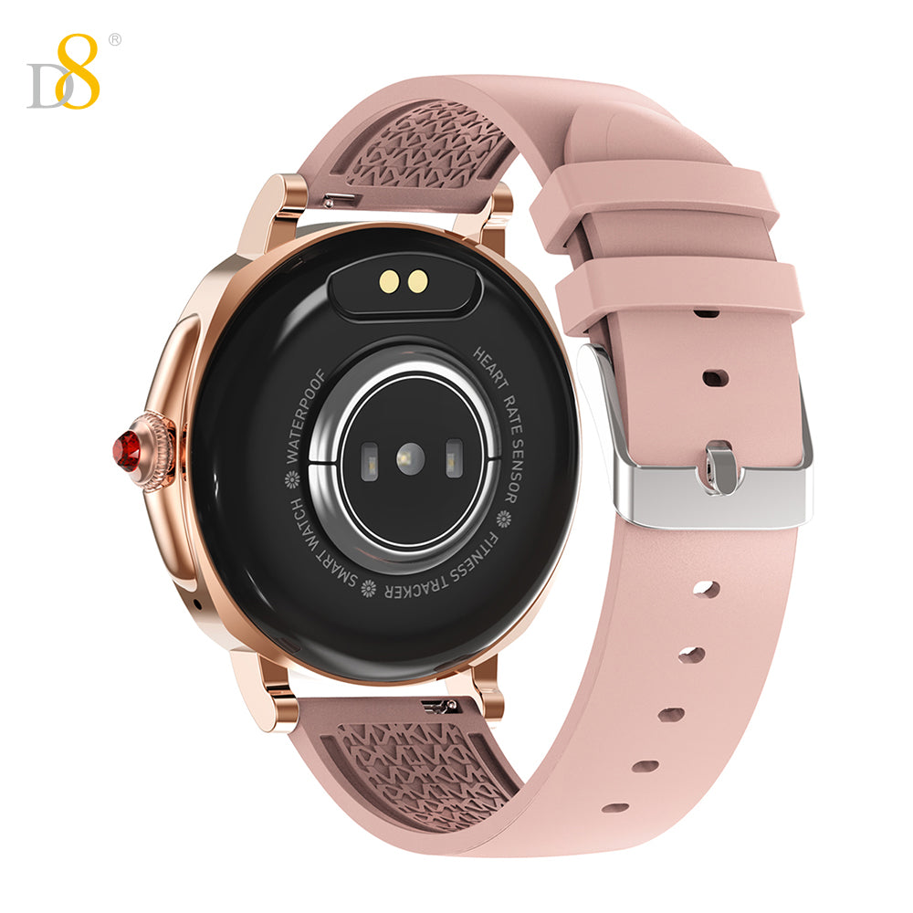 D8 Smart Watch for Women, Smartwatch for Android and iOS Phones IP68 Waterproof Activity Tracker with Full Touch Color Screen Heart Rate Monitor Pedometer Sleep Monitor, Pink