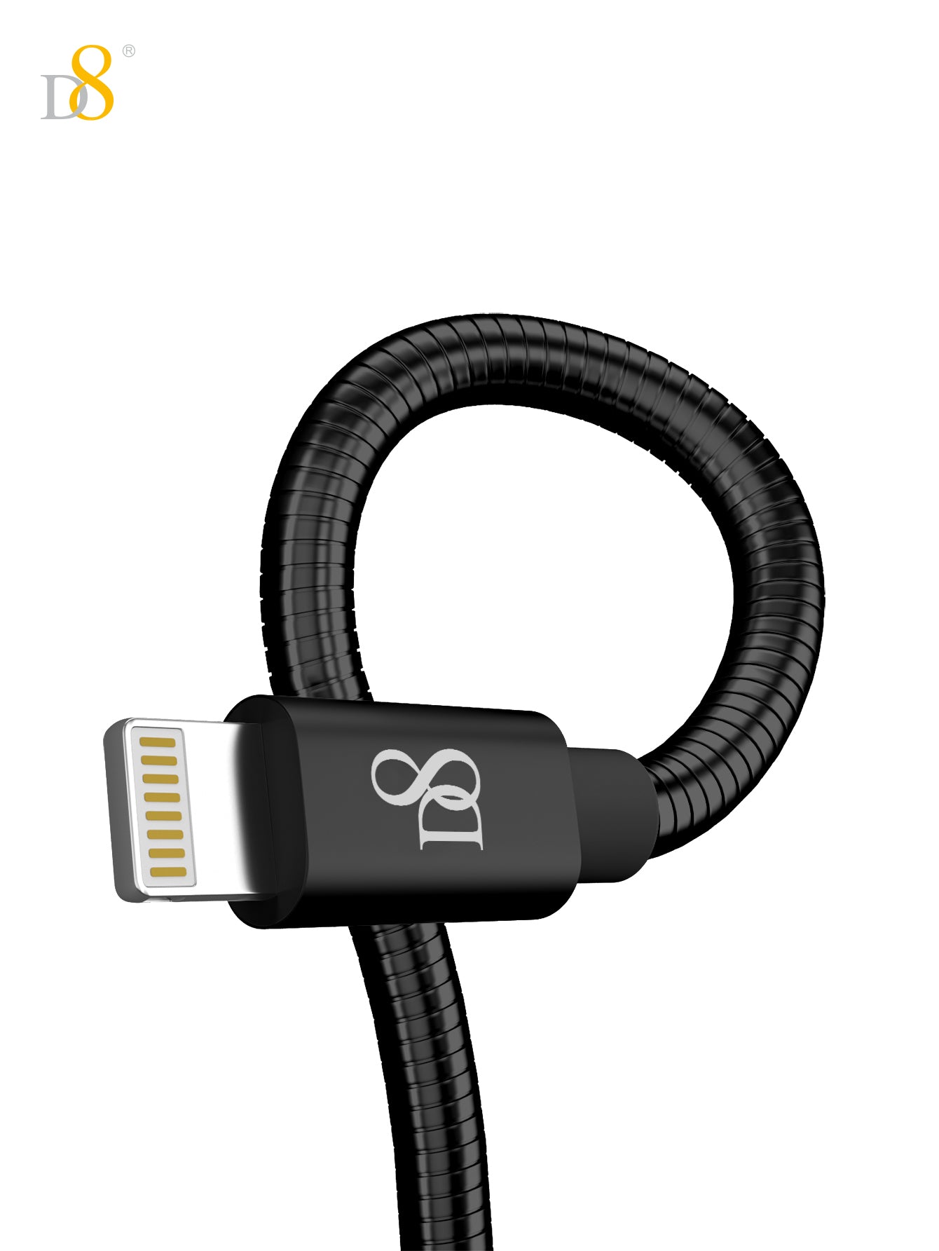 Stainless Jacket MFi Lightning to USB Charging Cable | Dynamic8