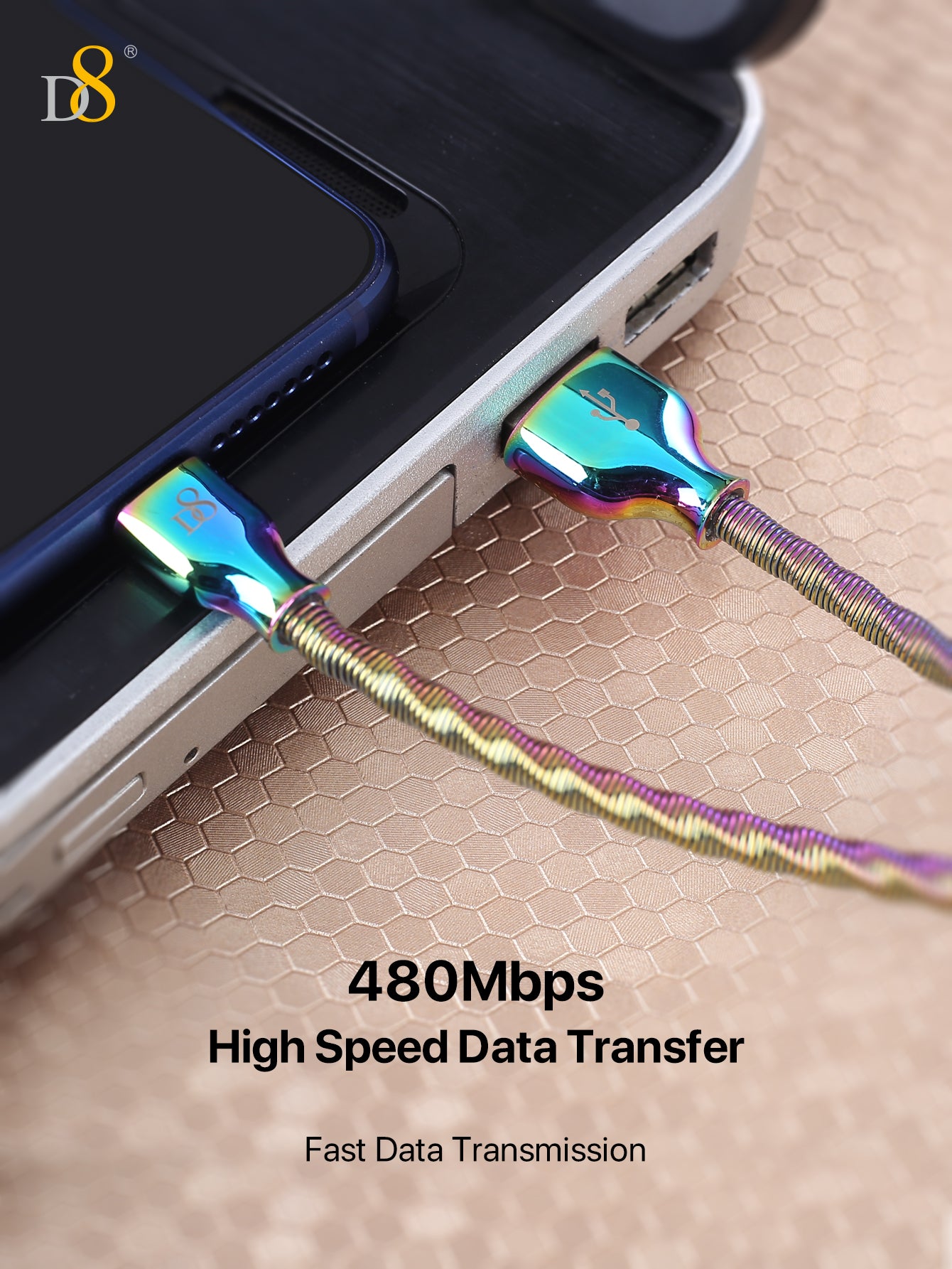 Dazzled Metal Type-C USB Cable - Fast Charging Fancy Color TC