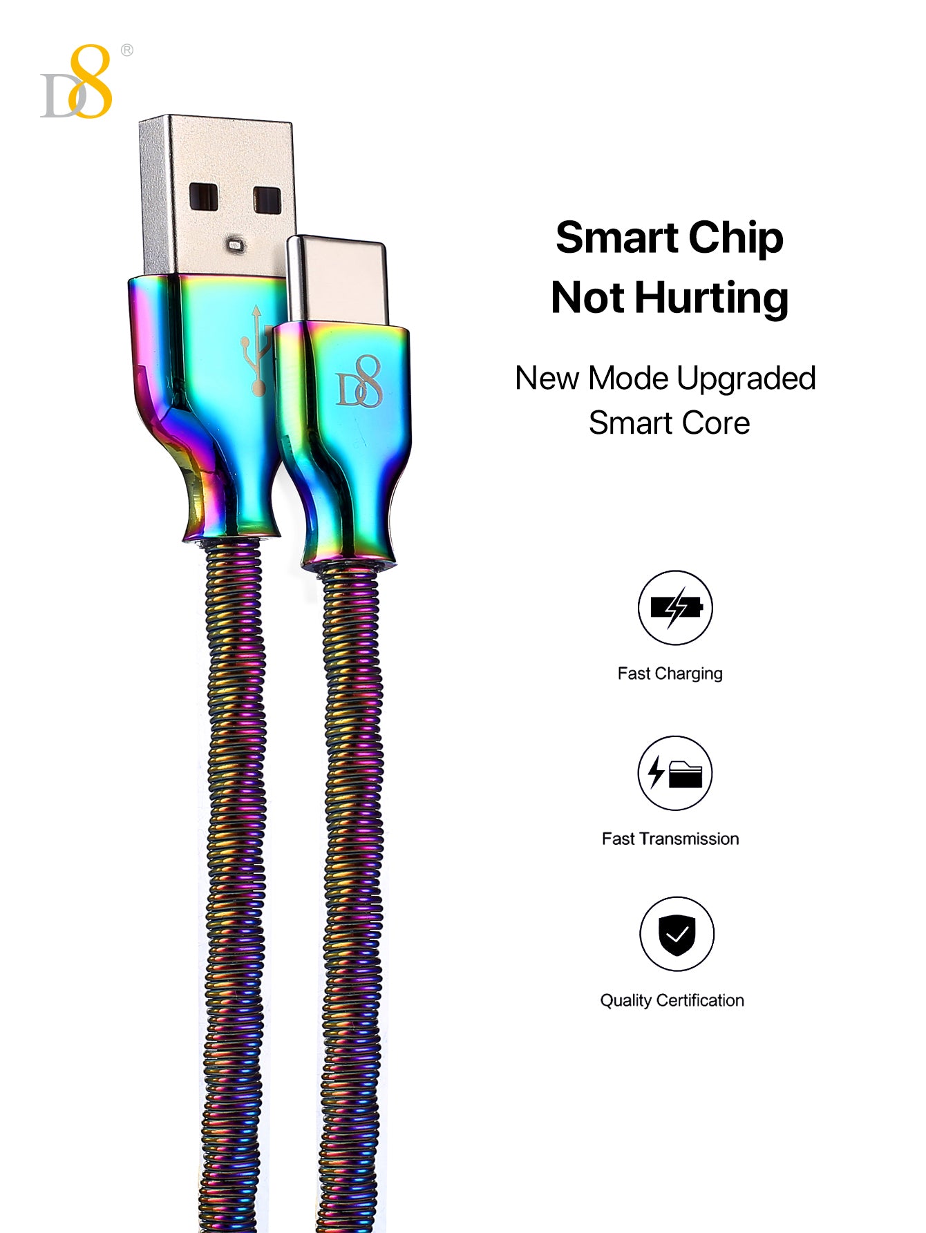 Dazzled Metal Type-C USB Cable - Fast Charging Fancy Color TC