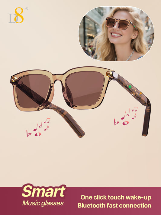 D8 Smart Bluetooth Glasses – Anti-Blue Light UV400 Wireless Audio Eyewear