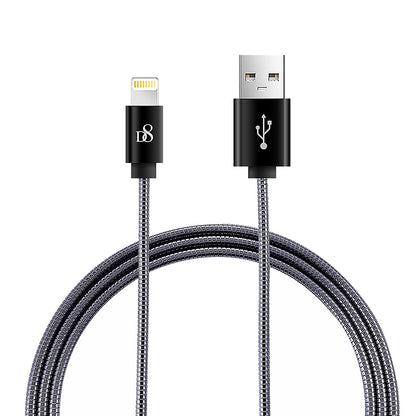 D8 Stainless Jacket MFi lightning to USB charging cable