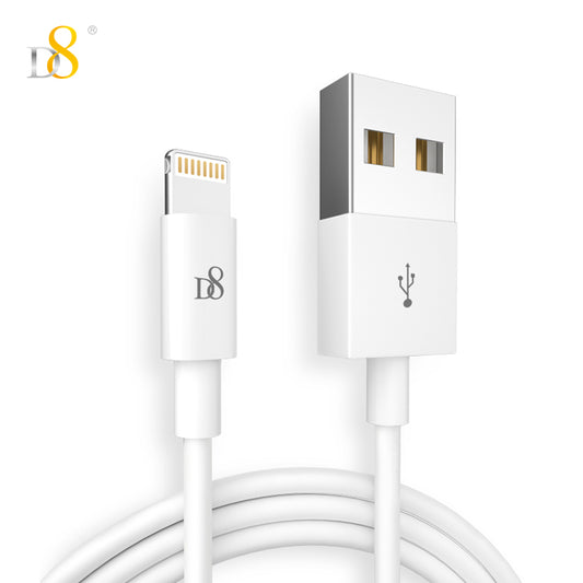 D8 PVC MFi Lightning to USB power & sync charging cable