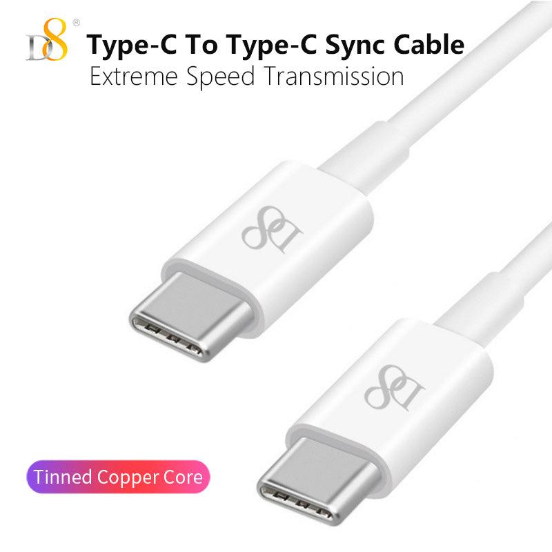 D8 TPE Type-C to Type-C power & sync cable fast charging
