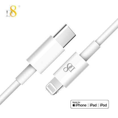 D8 MFi cable TPE Type-C to Lightning PD fast charging for iphone14