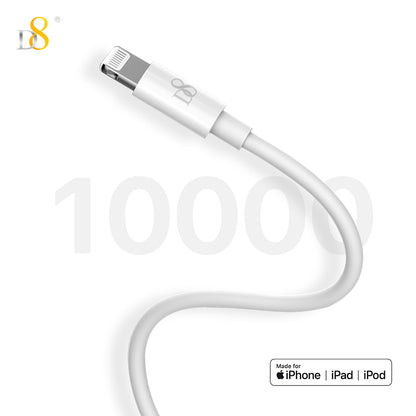 D8 MFi certificated TPE USB to Lightning cable power & sync charging data cable for iphone14