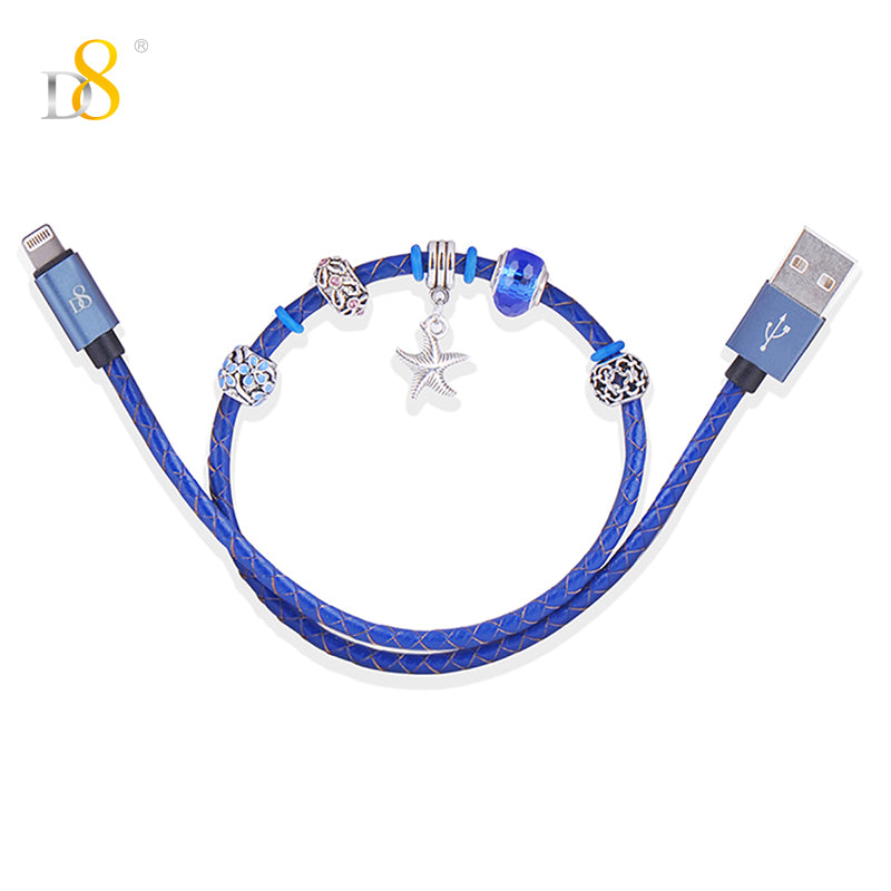 D8 Phoenix Genuine Leather USB to Lightning MFi Cable