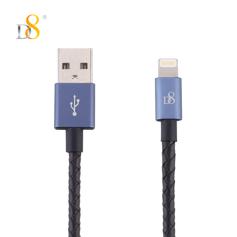 D8 Genuine Leather Lightning to USB Charging Cable MFi certification