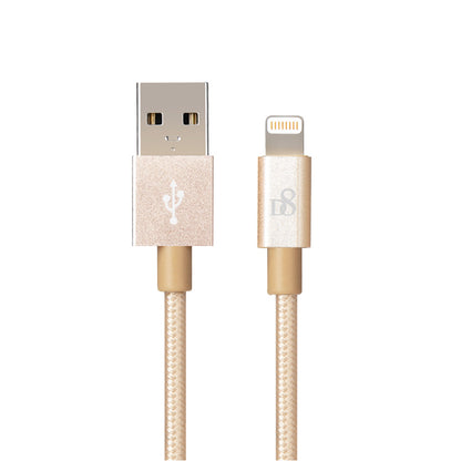 D8 Nylon braided Aluminum MFI Lightning to USB power & sync charging cable