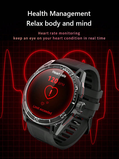 D8 1Pc Multi-sport Mode Fitness watch compatible with Android iPhone, sturdy waterproof 1.43 "men's