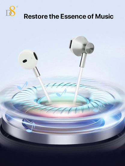 D8 [2 Packs ] USB Type C Headphones In Ear Earphones Earbuds With Mic And Volume Control ,Compatible With IPhone16 Pro / IPhone 16 Pro Max/15 /15Puls/15Pro/15Pro Max/IPad Air 4/5/IPad Pro 12.9/11,IPad Pro /IPad Air/ IPad Mini/Galaxy S23 S22 S21 Ultra S20