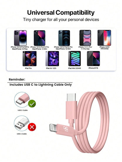 D8 IPhone Charger Cable,(2-Pack 3.3FT)USB C To Lightning &[USB A To Lightning] MFi Certified Charger Cable , USB 2.0 Lightning Charger Cable, 2.4A Fast Charging Compatible With  IPhone 14 Pro/13 Mini/13/12/11 Pro MAX/XR/XS/8/7/Plus/6S/SE/IPad