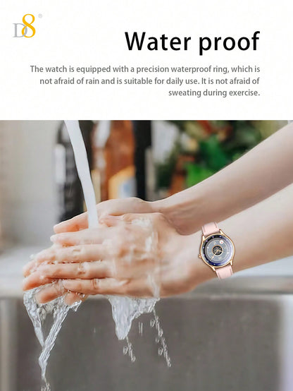 D8 Smart Watches For Women (Answer/Make Calls) Compatible With IPhone/Android Phones, 1.43" AMOLED Screen Fitness Tracker Rate Monitor 100+ Sports Tracker Watch Waterproof,Of Your Status In The  APP ,Android And IOS Phones,Long Battery & Waterproof