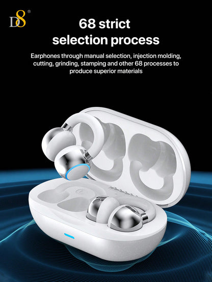 D8 Wireless Open Ear Headphone,Featuring C3 Clear Calling,Secure Earhook Sport Design, 5.4 Sport Earbuds With Earhooks For Long Time Playback With, Dual Mic Clear Call Sweat-Proof For Running Workout,Designed For Sports: Sport Headphones To Keep You Motiv