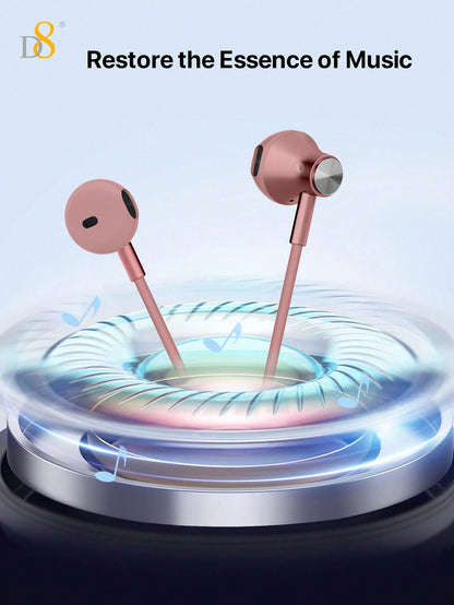 D8 Type C Headphones In Ear Earphones Earbuds With Mic And Volume Control ,Compatible Compatible With Iphone16 / IPhone16 Pro / IPhone 16 Pro Max /IPhone15/15Puls/15Pro/15Pro Max/IPad Air 4/5/IPad Pro 12.9/11,IPad Pro /IPad Air/ IPad Mini/Galaxy S23 S22 S