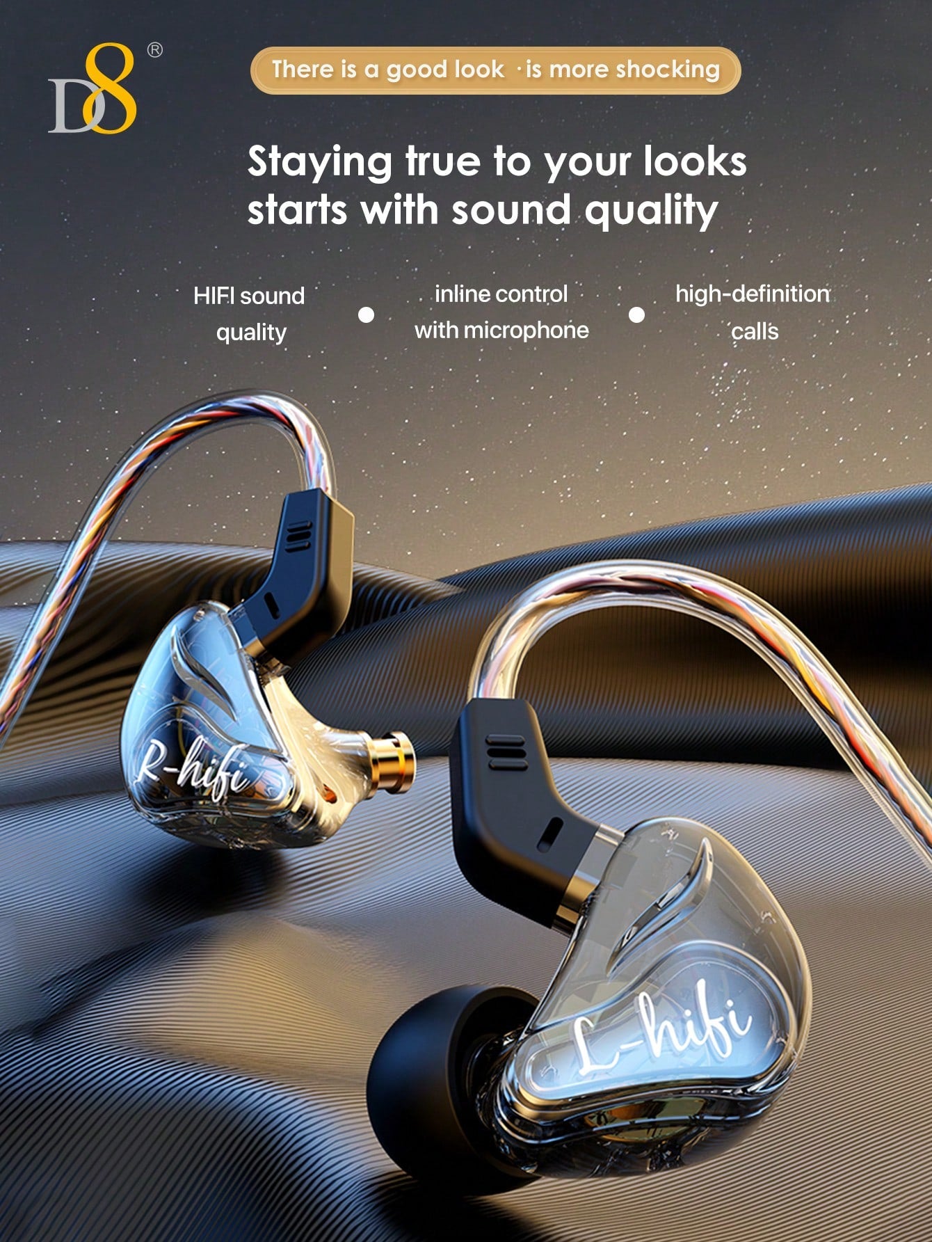 D8 USB C Headphones Wired Type C Earbuds W Microphone, Controls And Over Ear Hook, Sport Running In-Ear Earphones, Compatible With IPhone16/ 15/15 Plus/15 Pro/15 Pro Max, IPad Pro/Air/Mini, Apple Laptop Pro/Air, Galaxy S24/S23/S22 +/S21 Ultra/S20 FE/Note