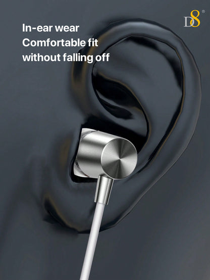 D8 USB Type C Headphones In Ear Earphones Earbuds With Mic And Volume Control ,Compatible Compatible With Iphone16 Pro / IPhone 16 Pro Max/15/15Puls/15Pro/15Pro Max/IPad Air 4/5/IPad Pro 12.9/11,IPad Pro /IPad Air/ IPad Mini/Galaxy S23 S22 S21 Ultra S20 F