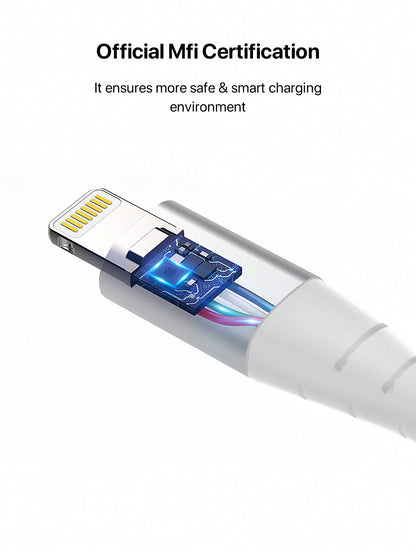 D8 1pc Charger Cable, Lightning Fast Charging Data Cable Compatible With iPhone