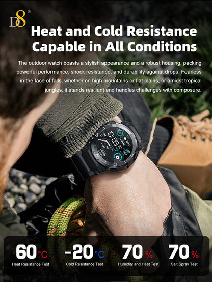 D8 Smart Watch With Earbuds For Men Women,1.46" HD Touch Screen,9D Sound Effects,110+ Fitness & Sleep Monitor, Recording Microphone,New Design Style(Call Receive/Dial), Message Notifcation, Android Phones And IOS Compatible,For Outdoor Activities And Fitn