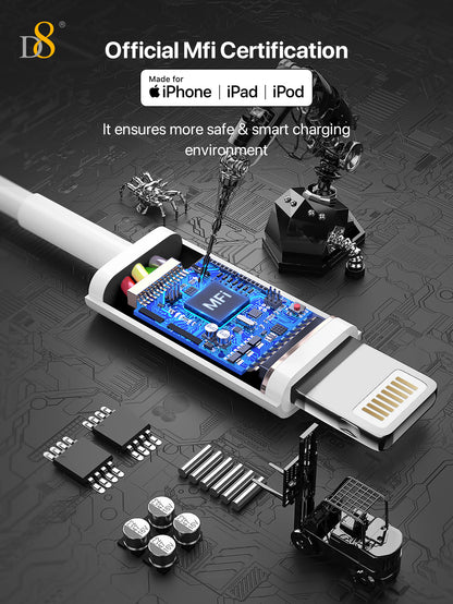 3M Long PVC MFi Lightning Cable | Mobile Accessories - Dynamic8