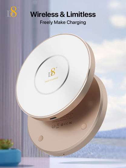 Dynamic8 Wireless Fast Charger 7.5-10W PWB-2111 Aluminum