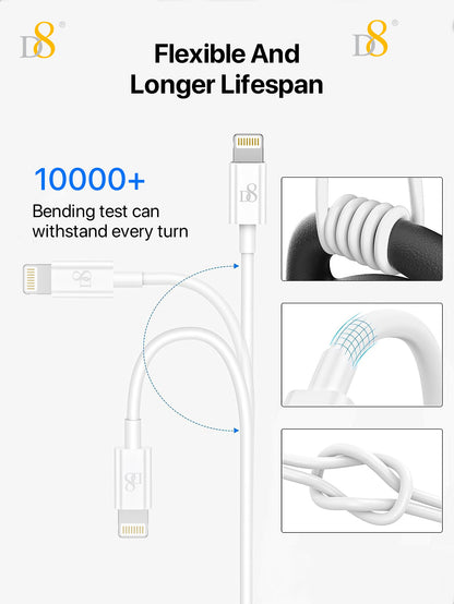 3M Long PVC MFi Lightning Cable | Mobile Accessories - Dynamic8