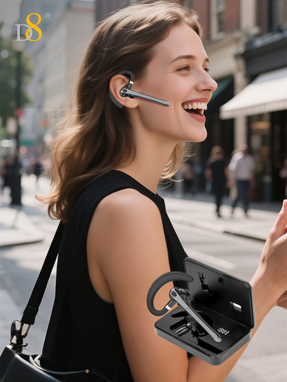 D8 Wireless Earbuds – LED Battery Display, Deep Bass, Noise Canceling