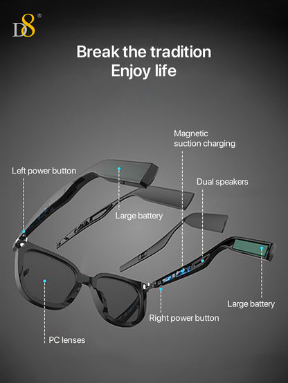 Innovative Smart Glasses with HD Stereo Sound and First-Person Video Recording