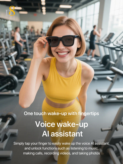 D8 Ai Translation Smart Glasses,  Smart Glasses with AI Translation,Support 110+ Languages, Speaker Sunglasses,Audio Eyewear with Music play &Hands-Free Calling,Multifunctional Headphones glasses for Men WomenBuilt-in Mic & Speakers,Smart Wireless