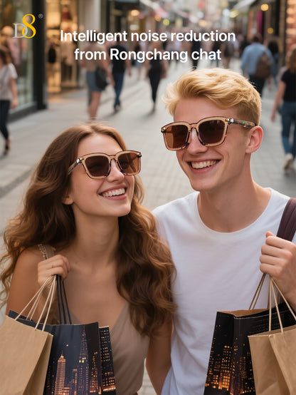 D8 Smart Bluetooth Glasses,Anti-Blue Light/UV400 Lenses,Audio Eyewear with Music play &Hands-Free Calling,Multifunctional Headphones glasses for Men WomenBuilt-in Mic & Speakers,Smart Wireless Headphone Sunglasses for Men and Women,Athletic/Outdoor UV