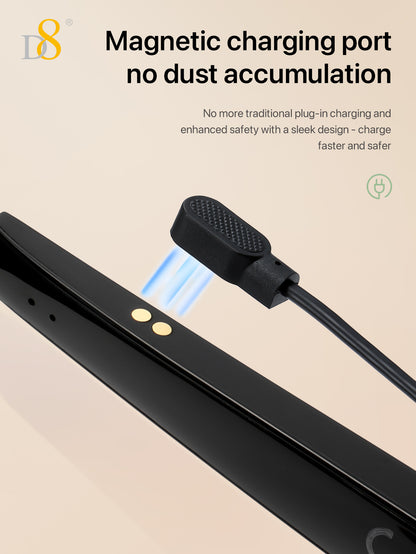 D8 Smart Bluetooth Glasses,Built-in Mic & Speakers,Smart Wireless Headphone Sunglasses for Men and Women,Athletic/Outdoor UV Protection and Voice Control,Unisex(Black)