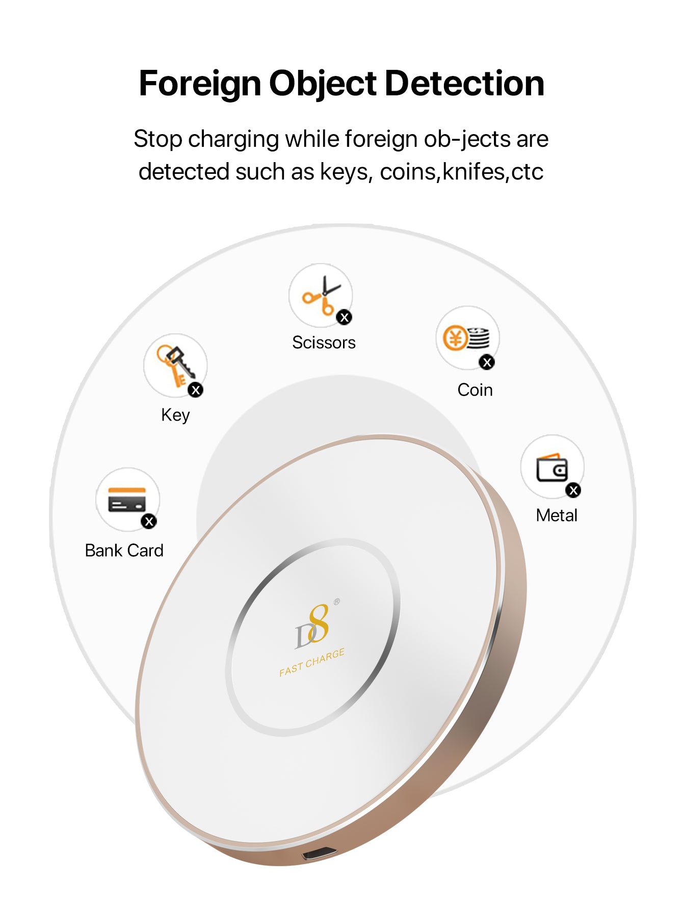 Dynamic8 Wireless Fast Charger 7.5-10W PWB-2111 Aluminum