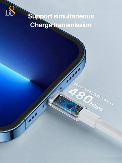 
Compact Dynamic8 0.25m USB-A to Lightning iPhone charger cable, MFi certified
