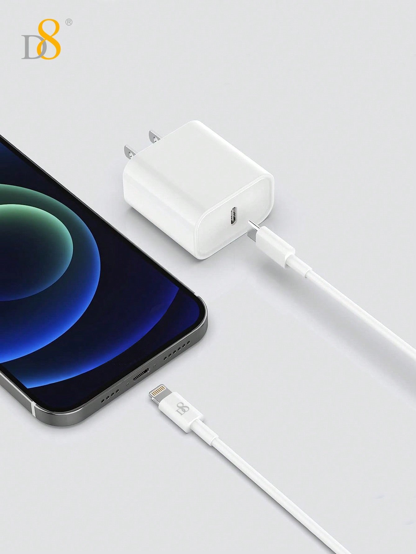 
Dynamic8 1M USB-C to Lightning cable for iPhone and iPad fast charging
