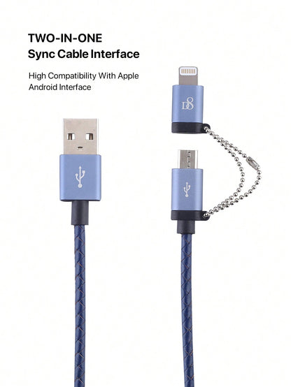 
Premium Dynamic8 beaded handmade iPhone charger cable, Apple MFi certified 2-in-1 design
