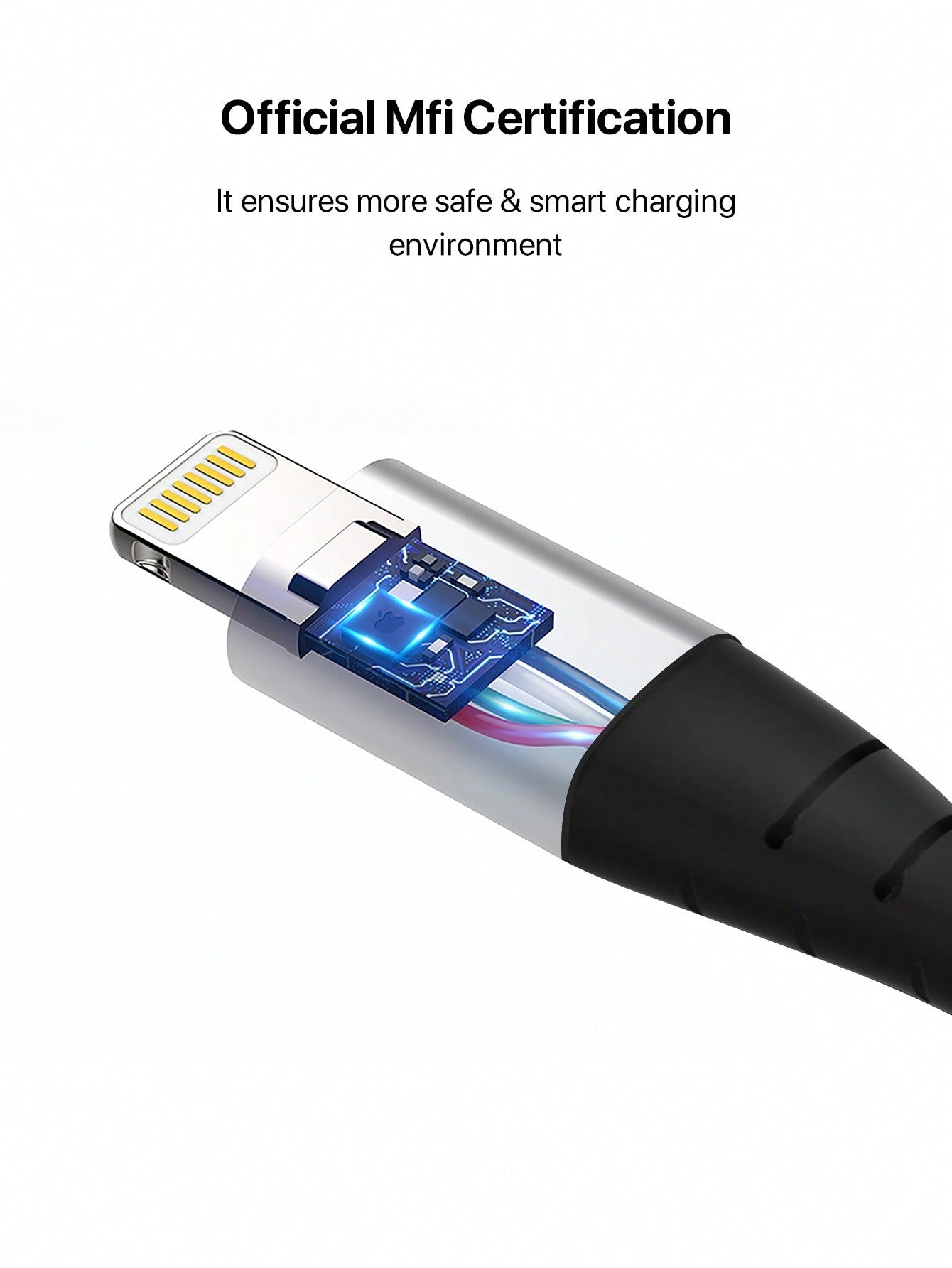 
Dynamic8 MFi certified iPhone charger cable, 3.3ft premium nylon USB-A to Lightning
