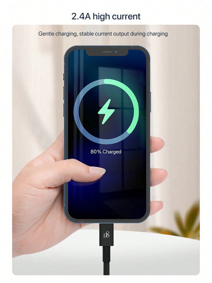 
Dynamic8 MFi certified USB-A to Lightning cable, 3.3ft TPE fast charging for iPhone
