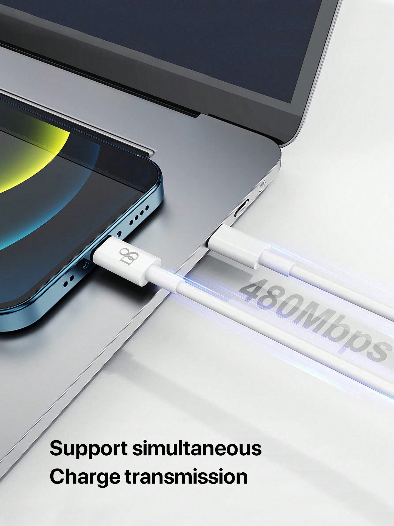 
Compact and travel-friendly Dynamic8 USB-C to Lightning cable, 1M PD fast charging
