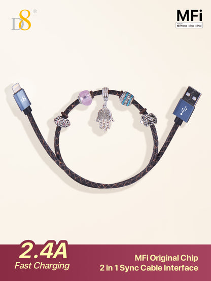 Phoenix 本革 USB - Lightning MFi ケーブル - Dynamic8