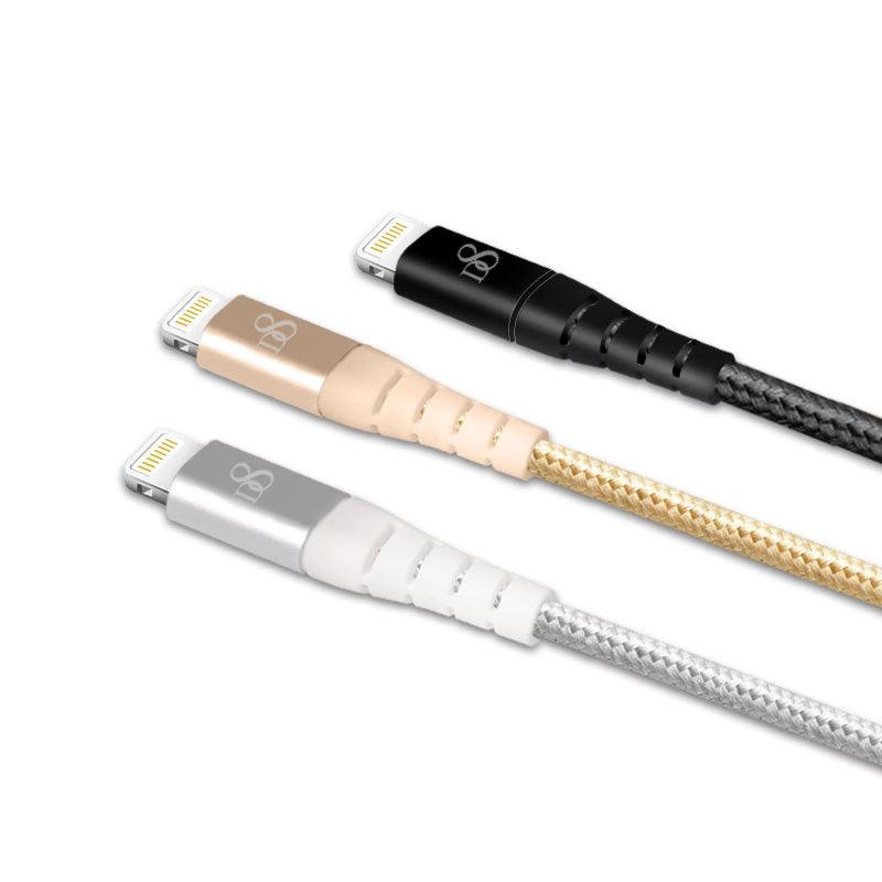 D8 尼龙编织 MFi 闪电转 USB 电源和同步充电电缆，适用于 iphone14