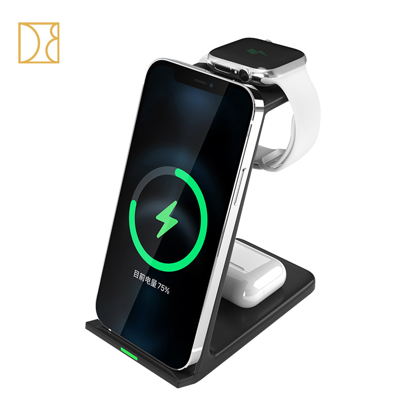 Wireless 3 in 1 Charging Station for Mobile Phone/Watch/Bluetooth