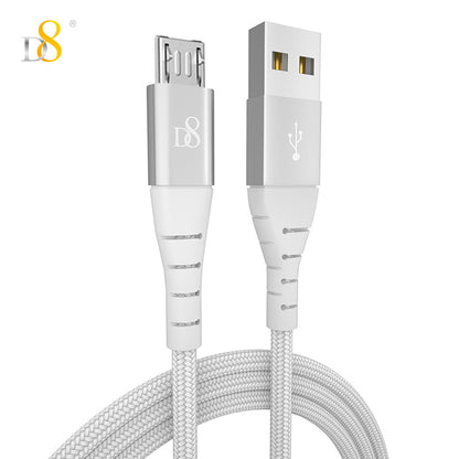 D8 Nylon braided Micro USB Cable power & sync cable PSC-0436