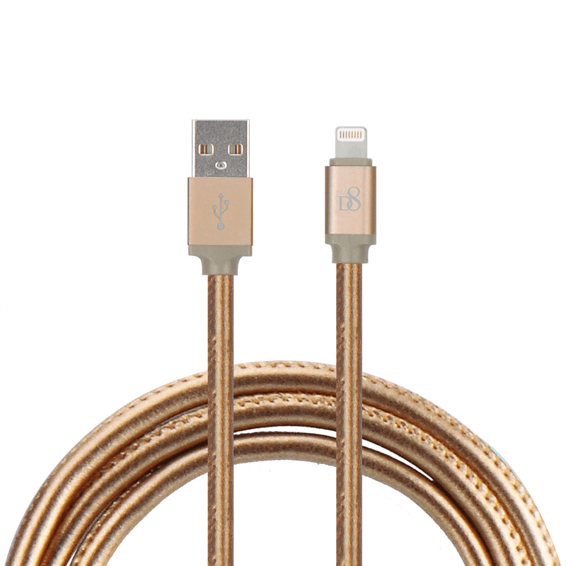 D8 PU 包裹 MFi 闪电转 USB 电源和同步充电线