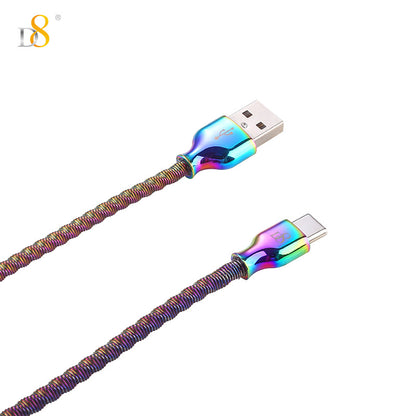 D8 Dazzled Metal Type-C to USB cable fancy color TC-0422