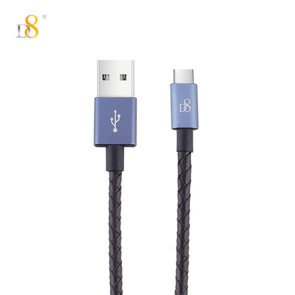 D8 真皮 USB 转 Type-C 充电线 15cm