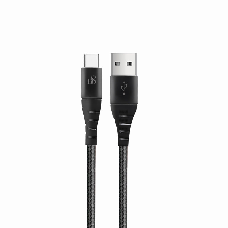 D8 Nylon braided Type-C to USB cable power & sync charging cable TC-0404